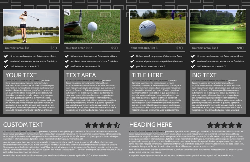 Golf Course Bi-Fold Brochure Template