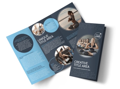 Yoga Center Tri-Fold Brochure Template preview