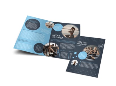 Yoga Center Bi-Fold Brochure Template preview