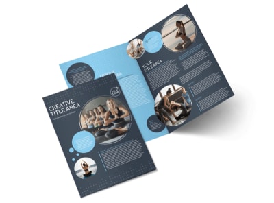 Yoga Center Bi-Fold Brochure Template preview
