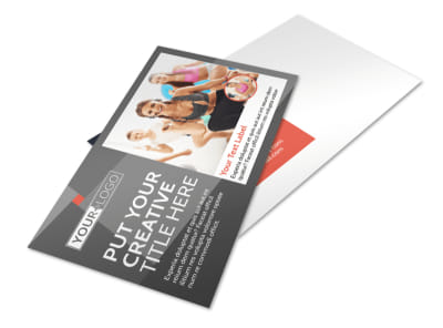 Health Club Fitness Postcard Template preview