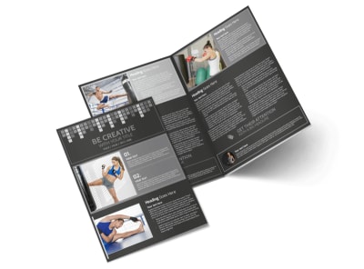 Uptempo Kickboxing Bi-Fold Brochure Template preview