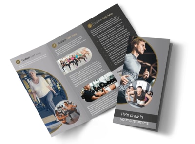 Local Health Club Tri-Fold Brochure Template preview