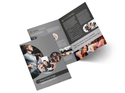 Local Health Club Bi-Fold Brochure Template preview