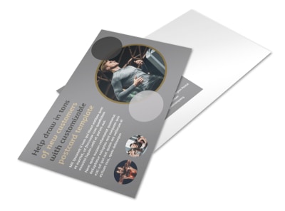 Local Health Club Postcard Template preview