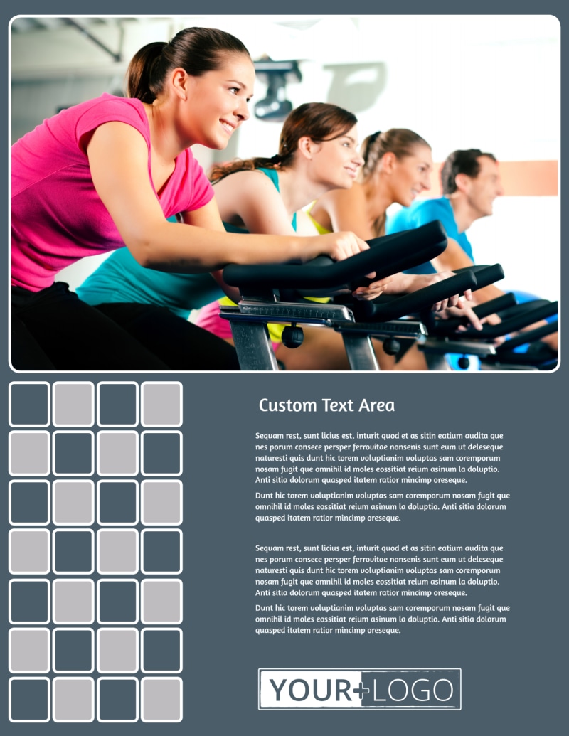 Cycling Fitness Center Flyer Template