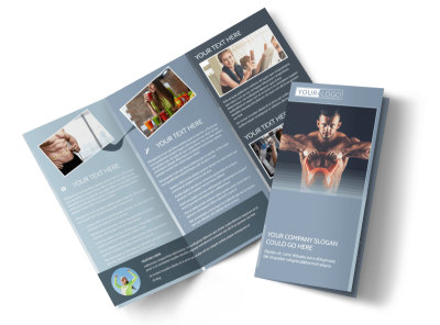 Body Transformation Program Tri-Fold Brochure Template preview