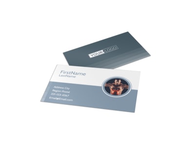 Body Transformation Program Business Card Template preview