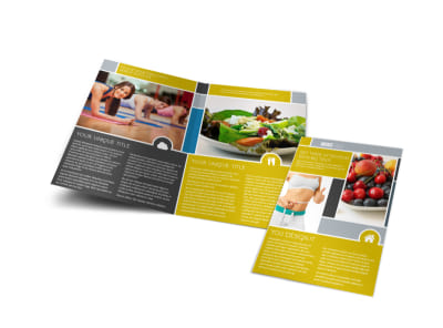 Weight Loss Program Bi-Fold Brochure Template preview