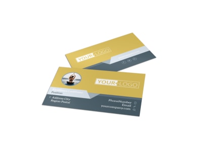 Relaxing Yoga Business Card Template preview