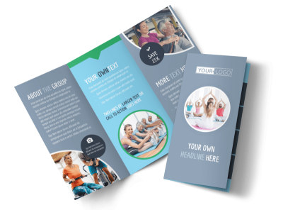 Family Gym Tri-Fold Brochure Template preview