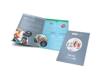 Family Gym Bi-Fold Brochure Template preview