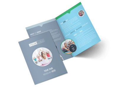 Family Gym Bi-Fold Brochure Template preview