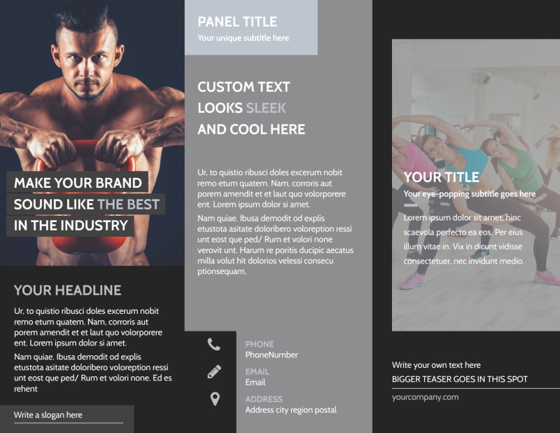 Wellness Center Tri-Fold Brochure Template