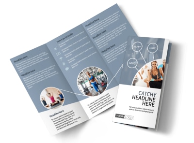 Get Fit Gym Tri-Fold Brochure Template preview