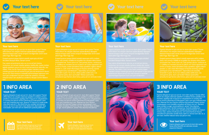 Water Park Bi-Fold Brochure Template