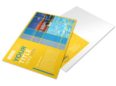 Water Park Postcard Template preview