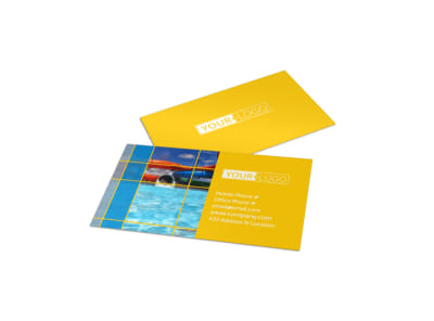 Water Park Business Card Template preview