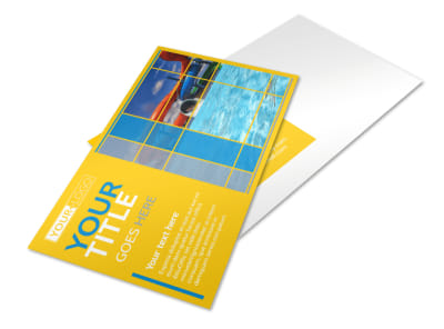 Water Park Postcard Template preview
