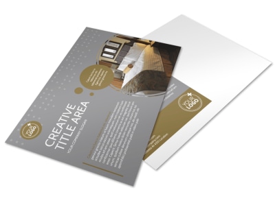 Elegant Bed & Breakfast Postcard Template preview