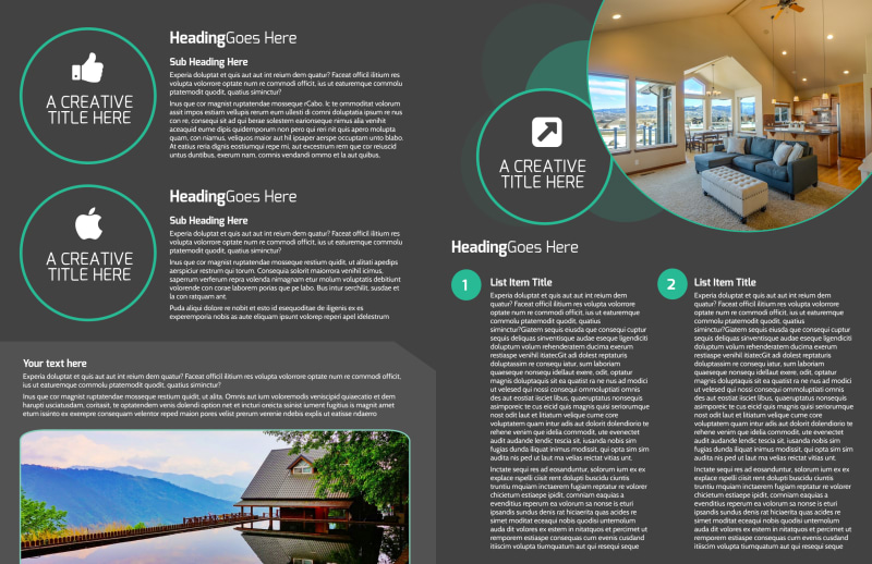 Vacation Home Rental Bi-Fold Brochure Template