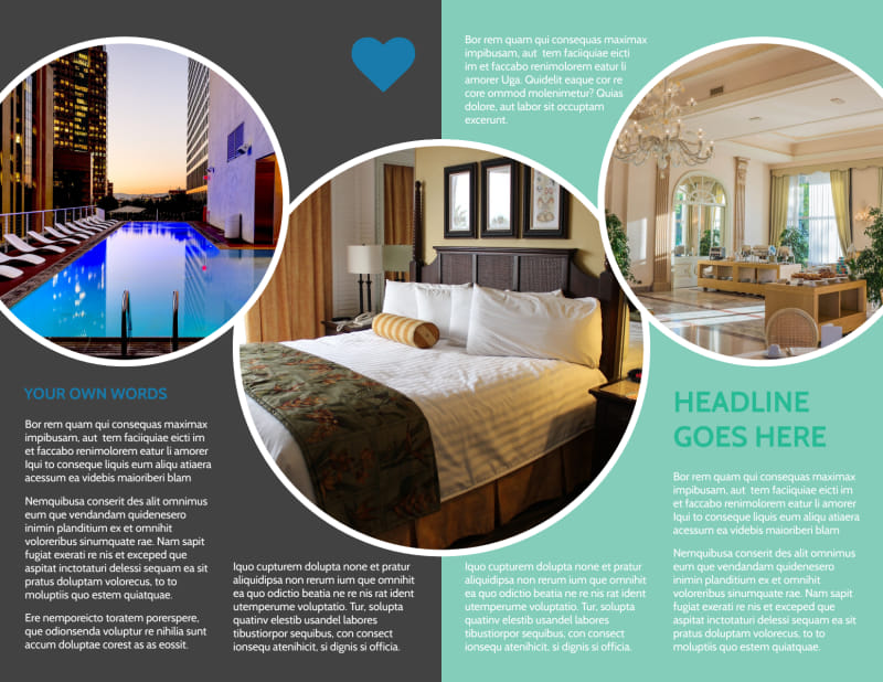Hotel & Lodging Bi-Fold Brochure Template