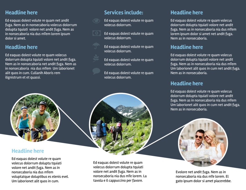 Adventure Guided Tours Tri-Fold Brochure Template