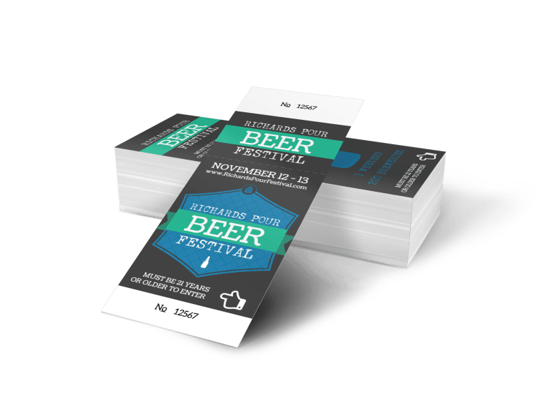 Richards Pour Beer Festival Ticket Template