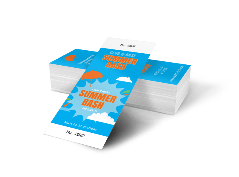 Summer Bash Ticket Template