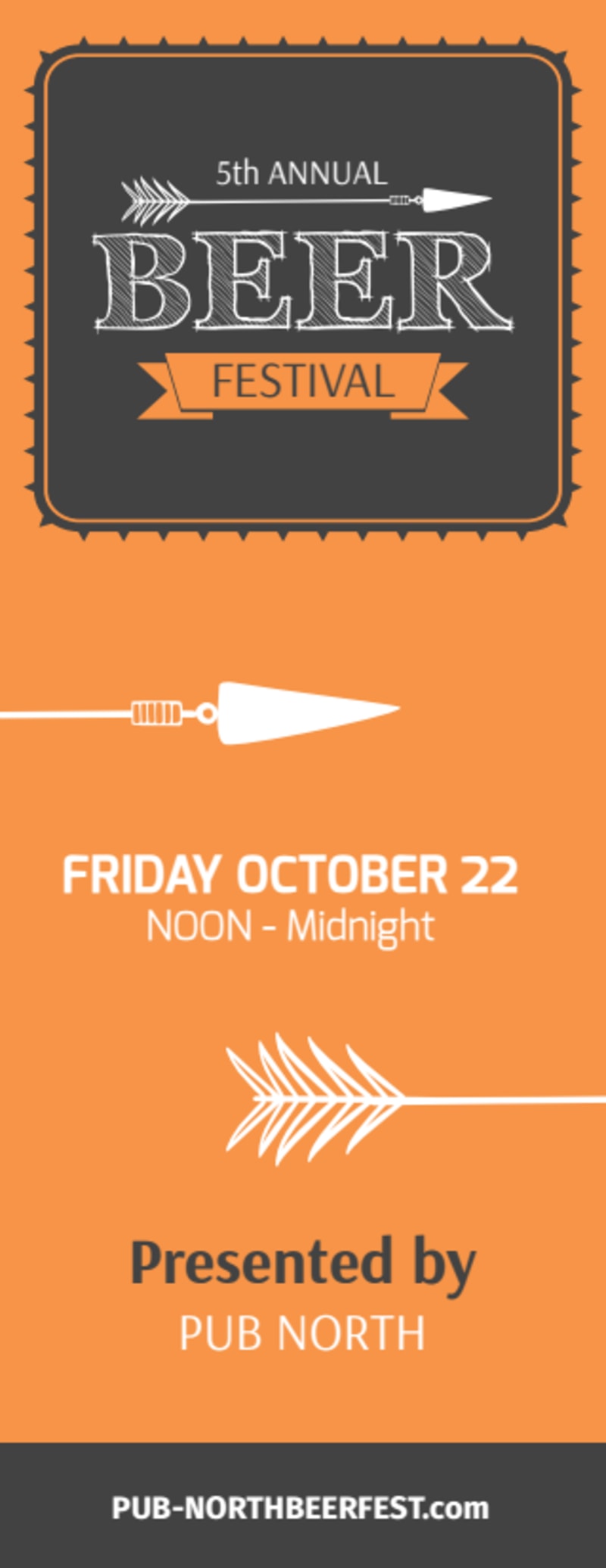 Pub North Beer Festival Ticket Template