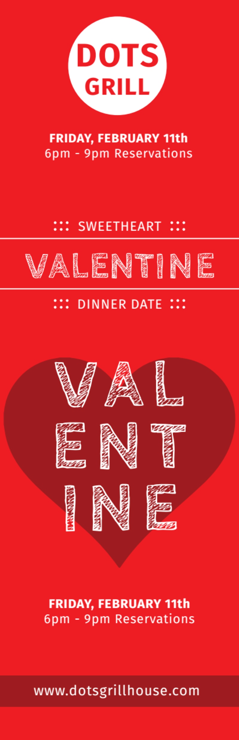 Valentine Dinner Ticket Template 2