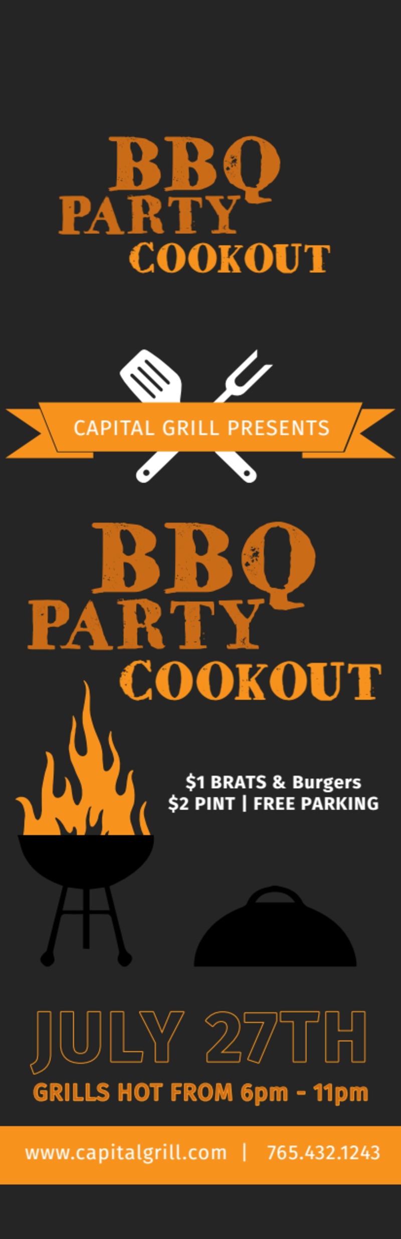 BBQ Party Cookout Ticket Template 2