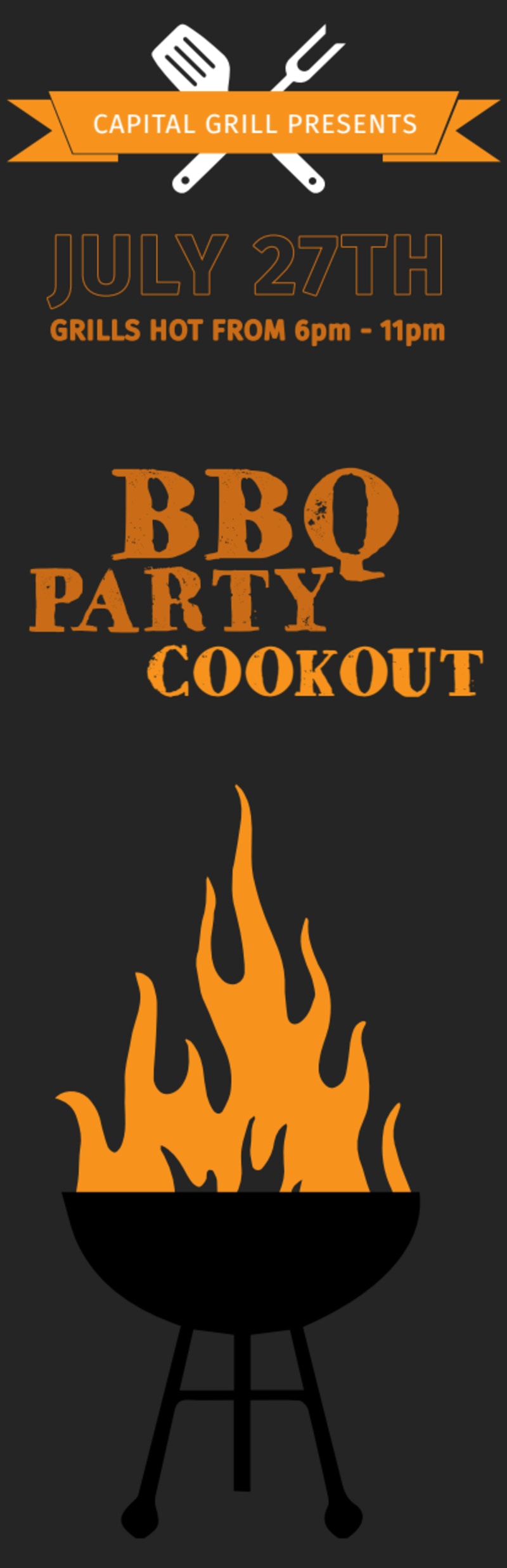 BBQ Party Cookout Ticket Template 2