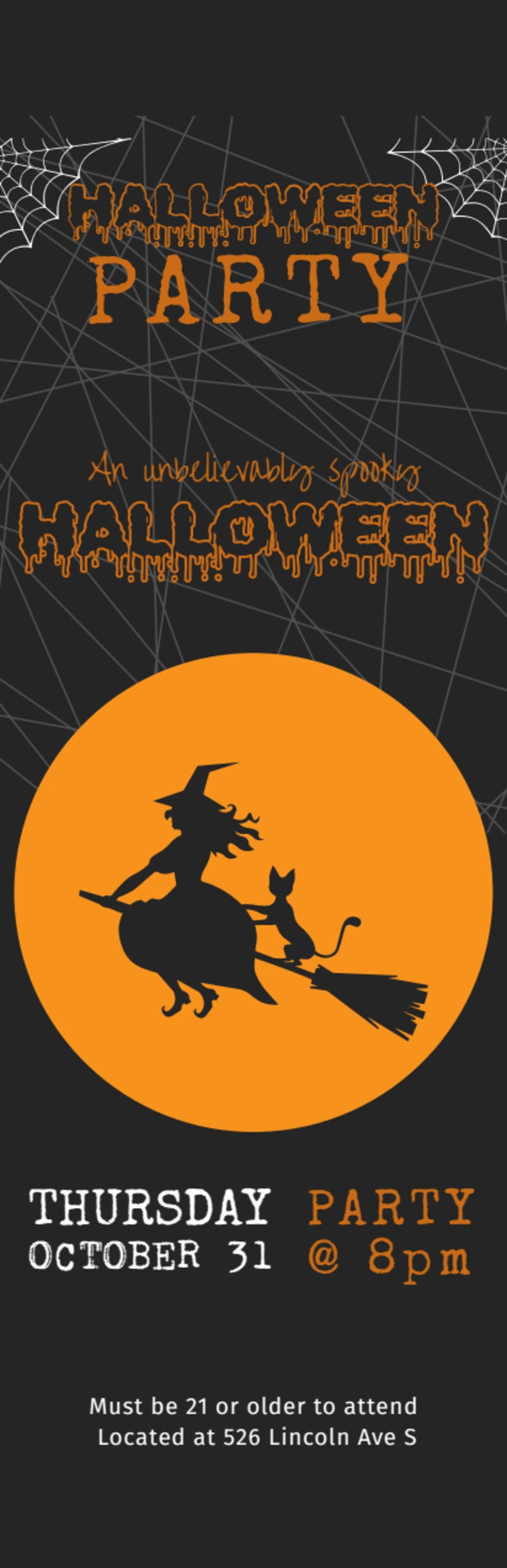 Halloween Party Ticket Template 2