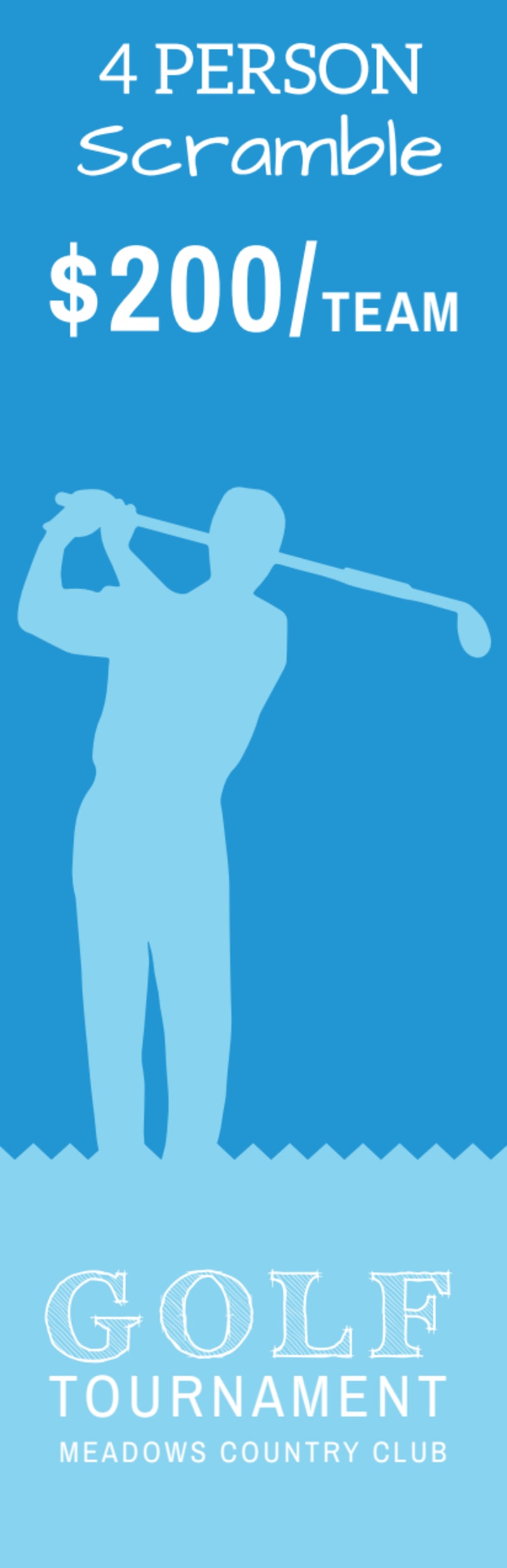 Golf Tournament Ticket Template 2