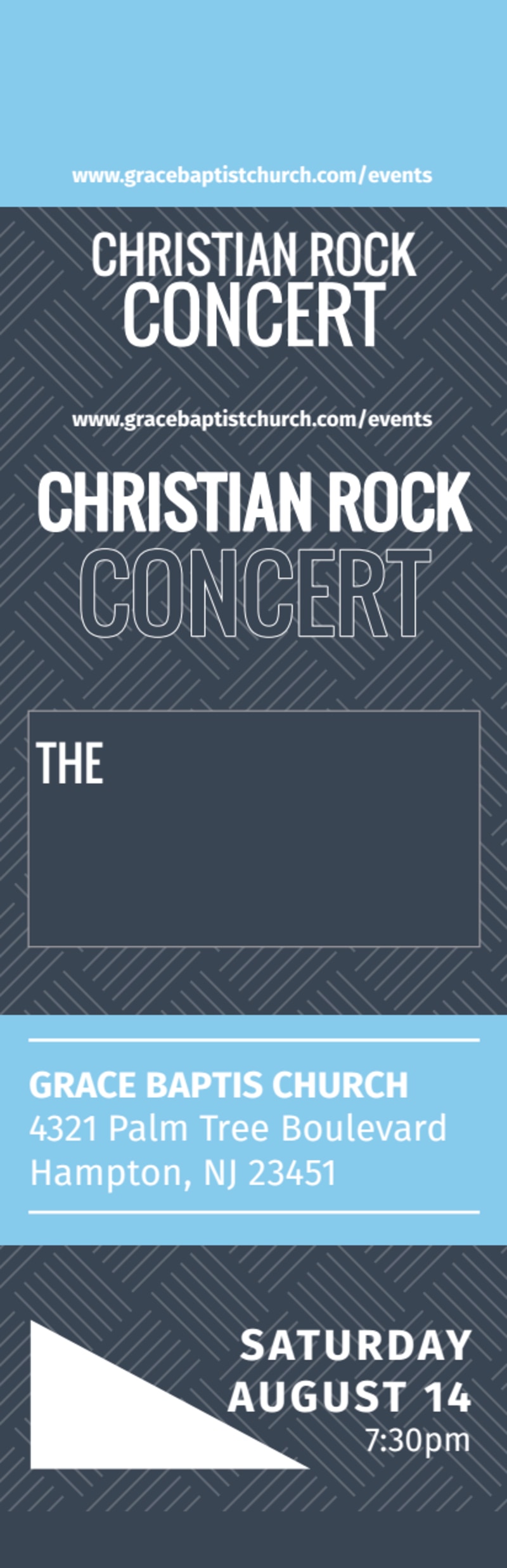 Christian Concert Ticket Template 2