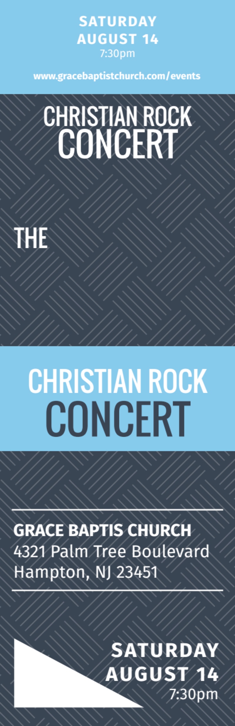 Christian Concert Ticket Template 2