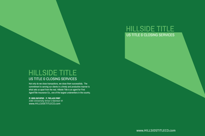 Hillside Title Company Pocket Folder Template