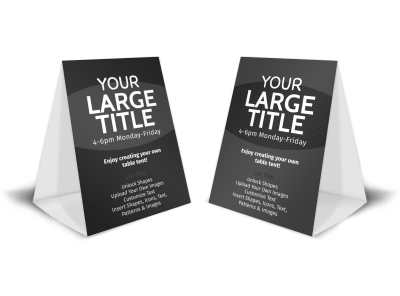 Generic Table Tents Template Preview