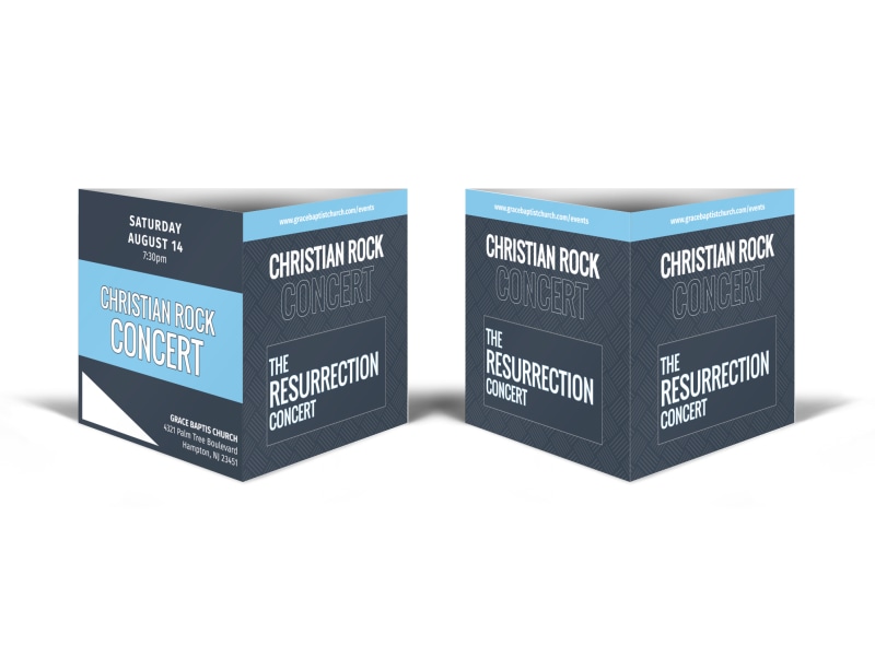 Christian Concert Table Talker Template