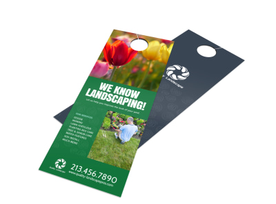 Quality Landscaping Service Door Hanger Template preview