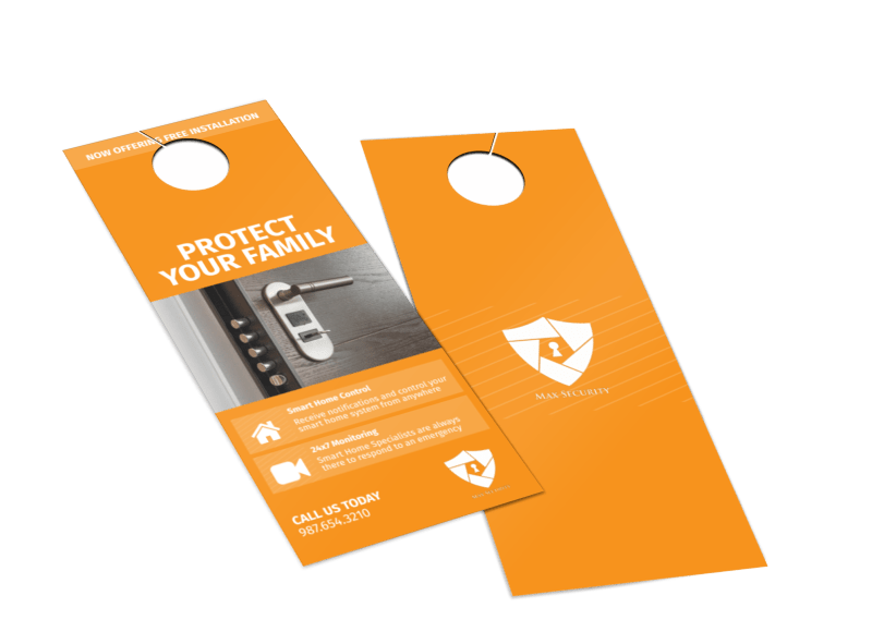 Max Home Security Door Hanger Template 2