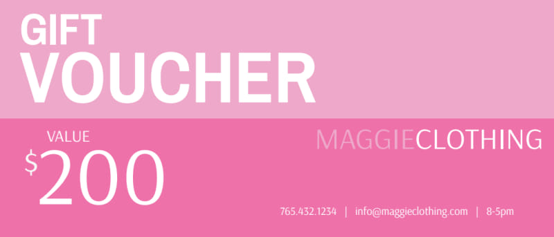 Maggie Clothing Gift Certificate Template | MyCreativeShop