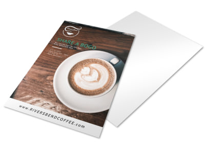 Share A BOGO Coffee Shop Marketing Flyer Template preview