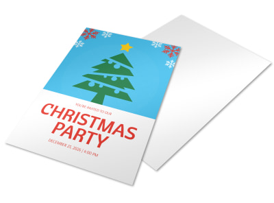 Christmas Party Holiday Marketing Flyer Template preview