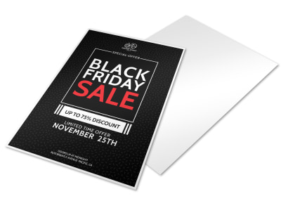 Black Friday Holiday Marketing Flyer Template preview