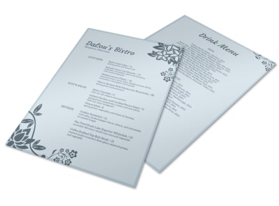 DaLou's Bistro Menu Flyer Template preview