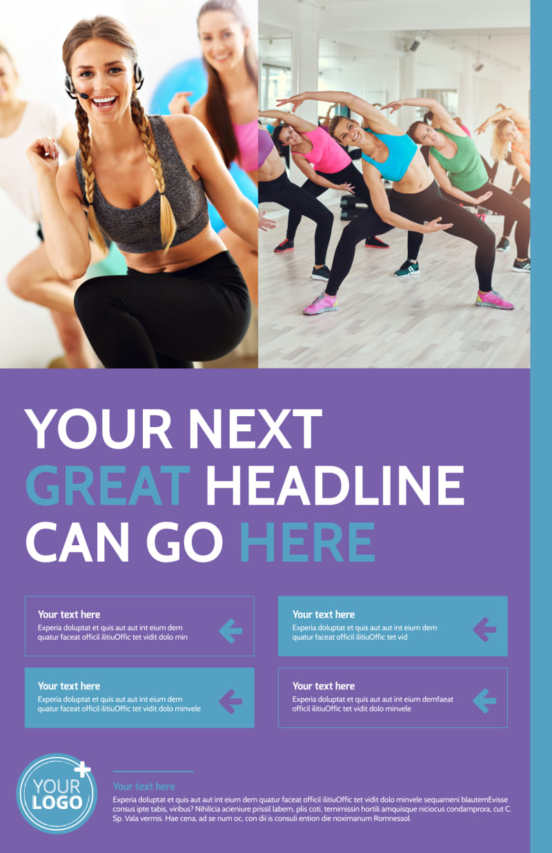 Aerobics Class Poster Template