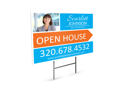 Scarlett Johnson Open House Yard Sign Template preview