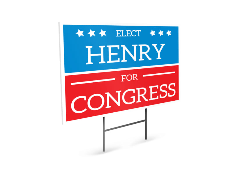 Henry Election Yard Sign Template